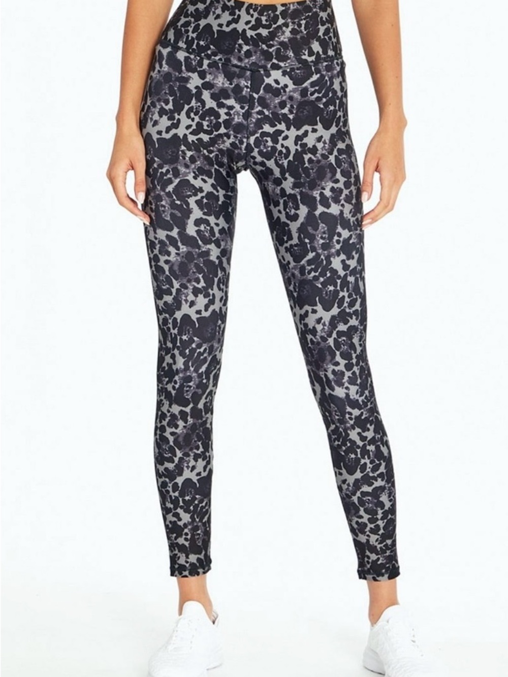 Balance Collection Black & Cream Leopard-Print High-Rise Leggings